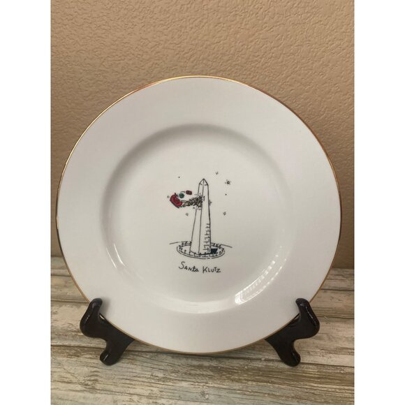 Merry Masterpieces Fine Porcelain Dessert Plates American Collection Set of 4 - Picture 11 of 16